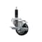 Service Caster 3'' Black Poly Swivel 1'' Expanding Stem Caster with Brake SCC-EX20S314-PPUB-BLK-TLB-1 - alternate 1